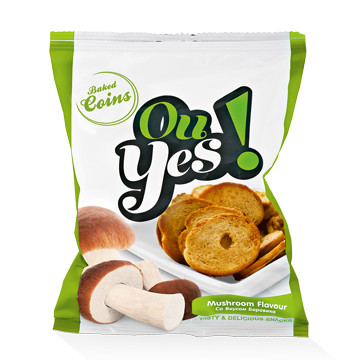 BAKED COINS &quot;OU YES&quot; WITH MUSHROOM FLAVOUR