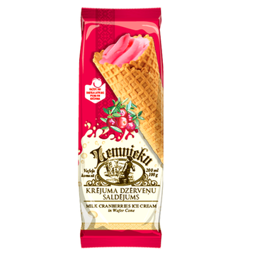 &quot;FARMER`S&quot; CRANBERRY ICE CREAM (MADE FROM SWEET CREAM) IN WAFER CONE 200 ML