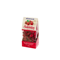 Candied big cranberries, 100g in plastic bag
