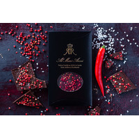 Al Mari Anni | Dark chocolate with sea salt, pink pepper and hot chilli pepper