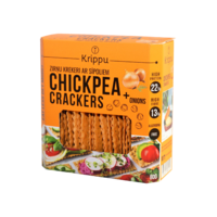 Chickpea crackers with onions
