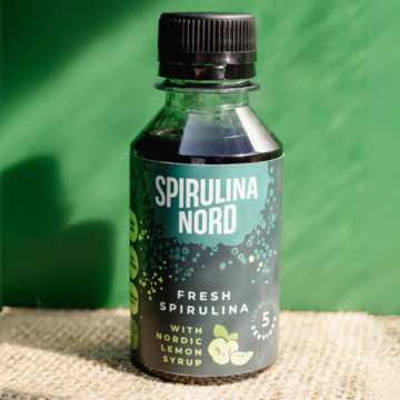 FRESH SPIRULINA SYRUP WITH NORDIC LEMON - LATVIA&#039;S QUINCE, 5 SERVINGS, 120 ML